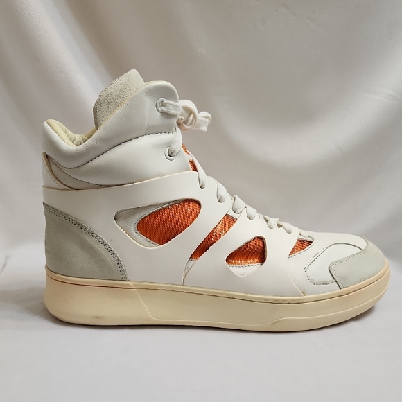 Alexander McQueen Other - Alexander McQueen X Puma Hightop White and Orange Sneakers (M Size 10)